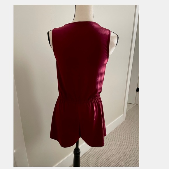 Ambiance romper in burgundy, gold zipper front, size medium. Super cute. - Picture 3 of 5